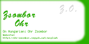 zsombor ohr business card